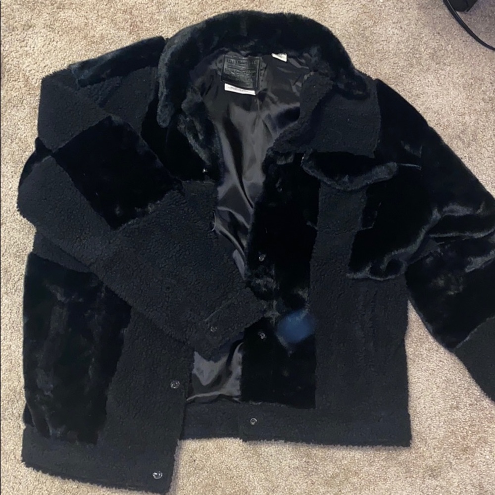 Black Levi Fur Jacket